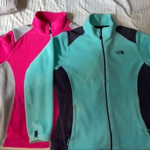2 North Face Full Zip Fleece Coats LOT - 2 INCLUDED!!